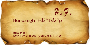 Herczegh Fülöp névjegykártya