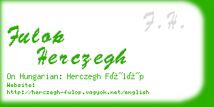 fulop herczegh business card